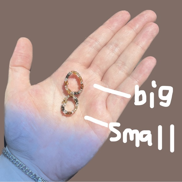 1pc / 12pcs Beaded Flower Stretchy Elastic Ring - Bronze, Copper, Brown tones - Picture 7 of 10